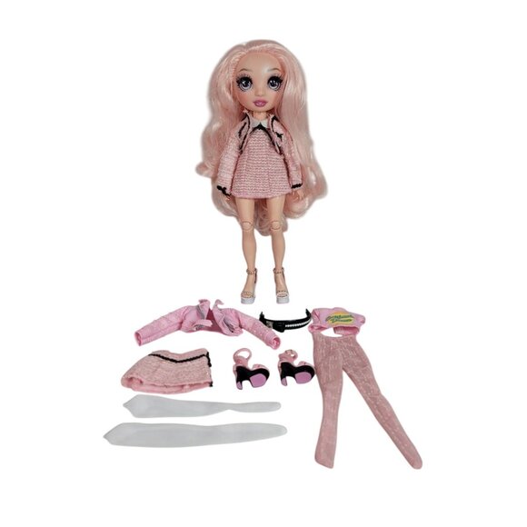 Rainbow High Bella Parker Doll Series 3 Original Clothing Pink Hair 14 PCS MGA - Picture 1 of 10